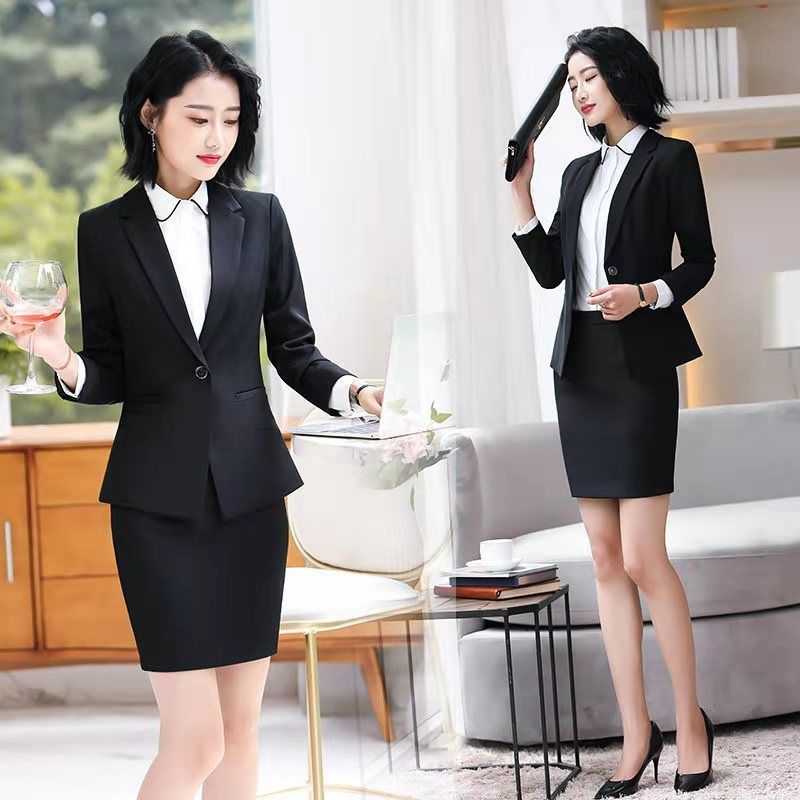 西服西装套装女正装韩版气质工作服学生面试秋冬白领职业装套装