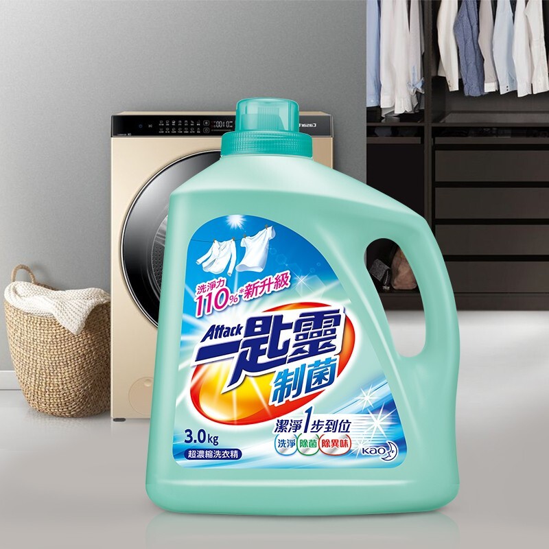 花王(KAO)一匙灵超濃縮洗衣精3KG高清大图