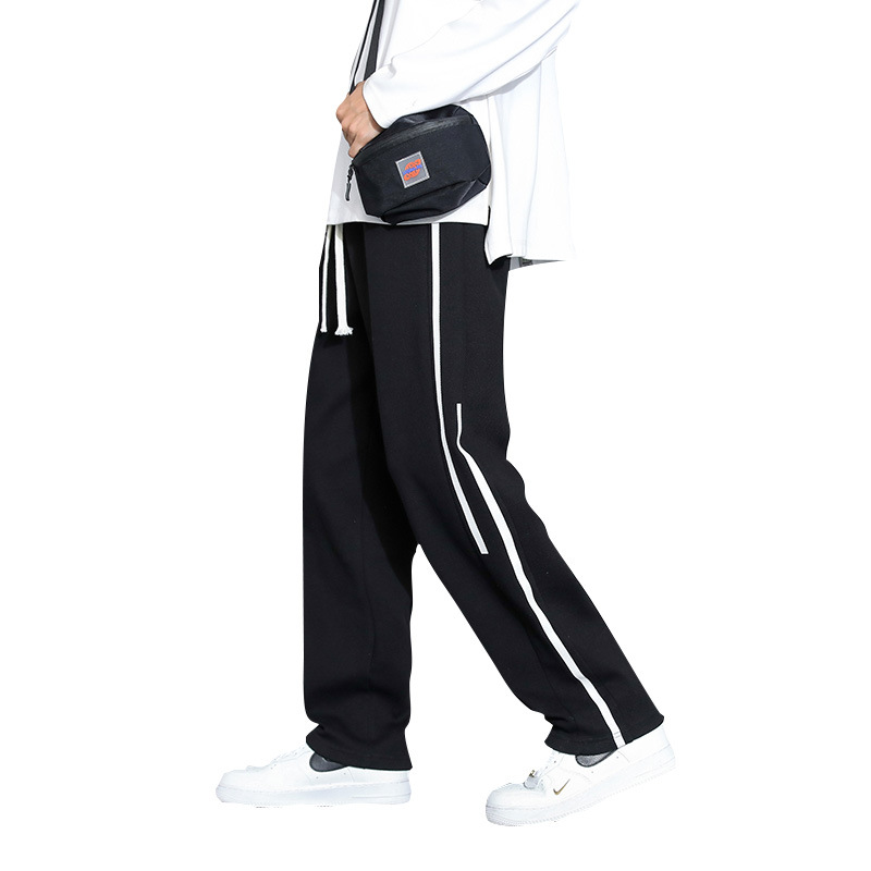 潮牌卫裤男2023秋季韩版潮流学生百搭休闲运动直筒长裤_321_236高清大图