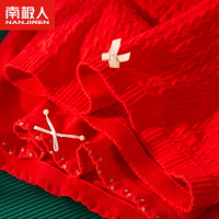 本命年红色内裤女士纯棉抗菌透气全棉中腰兔年结婚三角短裤属虎