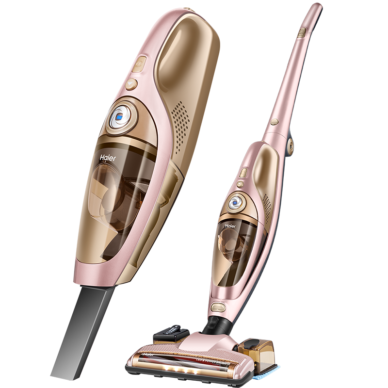 海尔手持无线吸尘器ZL1106G 550W大吸力微电脑控1L尘盒轻音设计