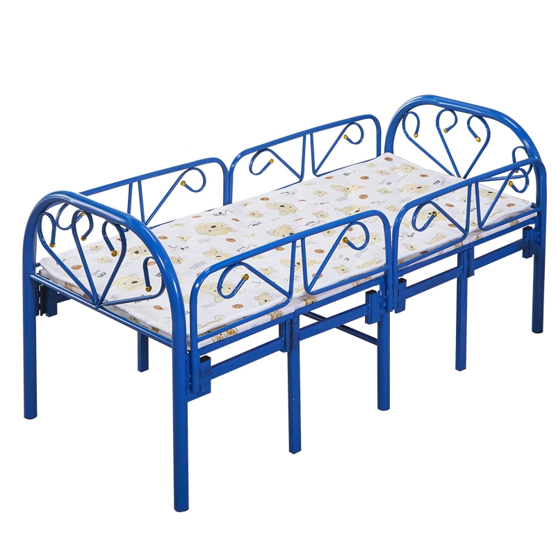 曼莎佳人儿童折叠床带护栏男孩单人简易女孩公主床小孩家用加宽拼接