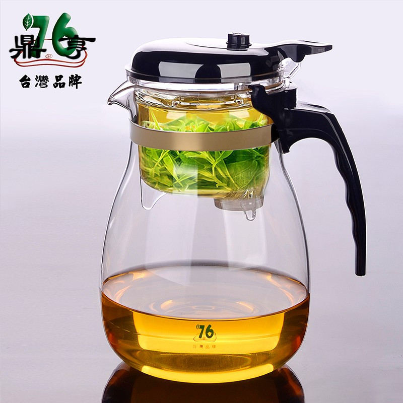 鼎亨台湾飘逸杯大容量泡茶壶耐热玻璃茶具过滤冲茶器玲珑杯茶道杯