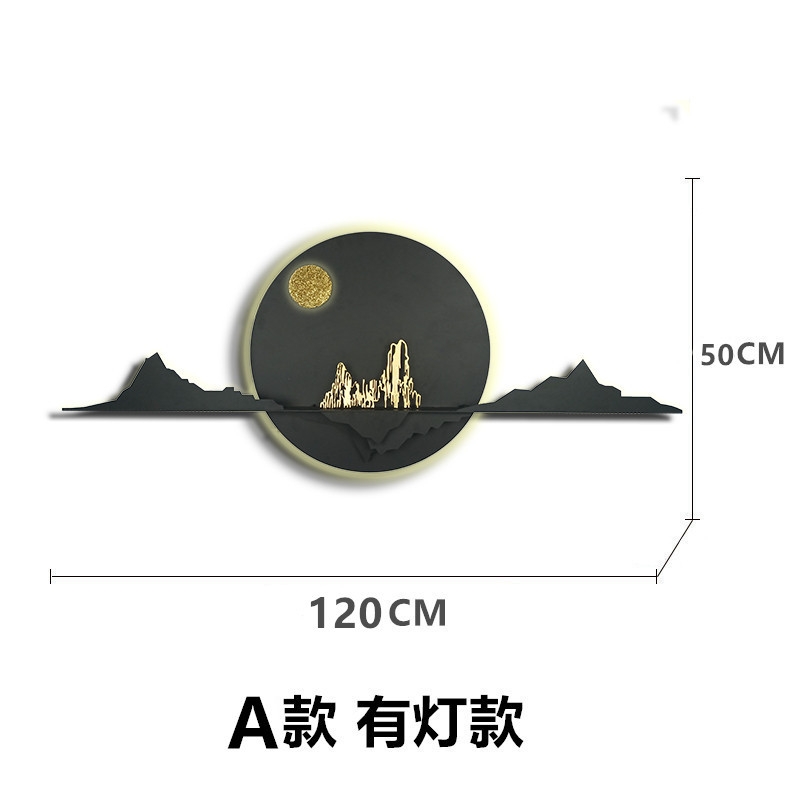 轻奢现代新中式壁饰铁艺客厅卧室玄关沙发背景墙墙壁饰