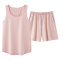 浪莎睡衣女款2025年夏季无袖冰丝短裤家居服可外穿莫代尔背心套装