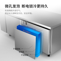 银都冷藏保鲜工作台奶茶店商用设备全套水吧台不锈钢操作台冷冻柜商用冰柜全冷藏工作台经济款长1.2米 宽0.6米 高0.8米