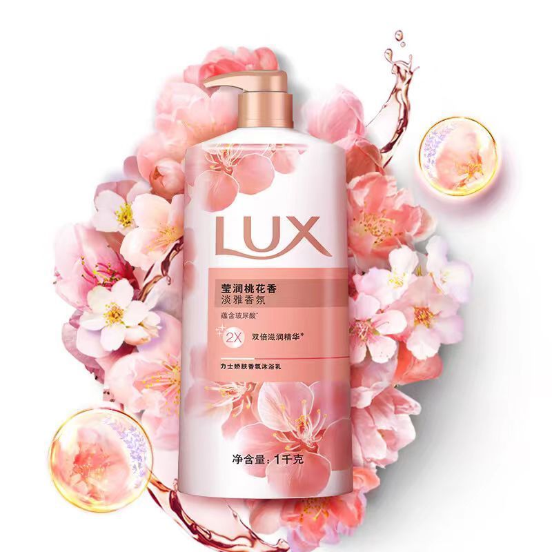 力士LUX莹润桃花香氛精油沐浴露维双倍滋润精华持久留香沐浴乳