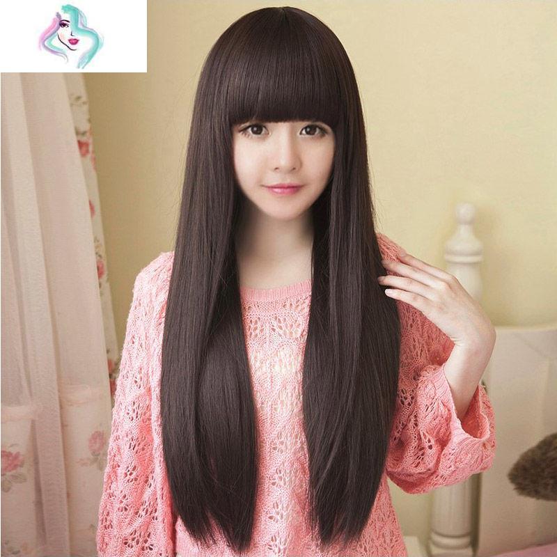 【齐刘海中长发假发】报价行情_排行_品牌_参数_怎么样_图片_商家