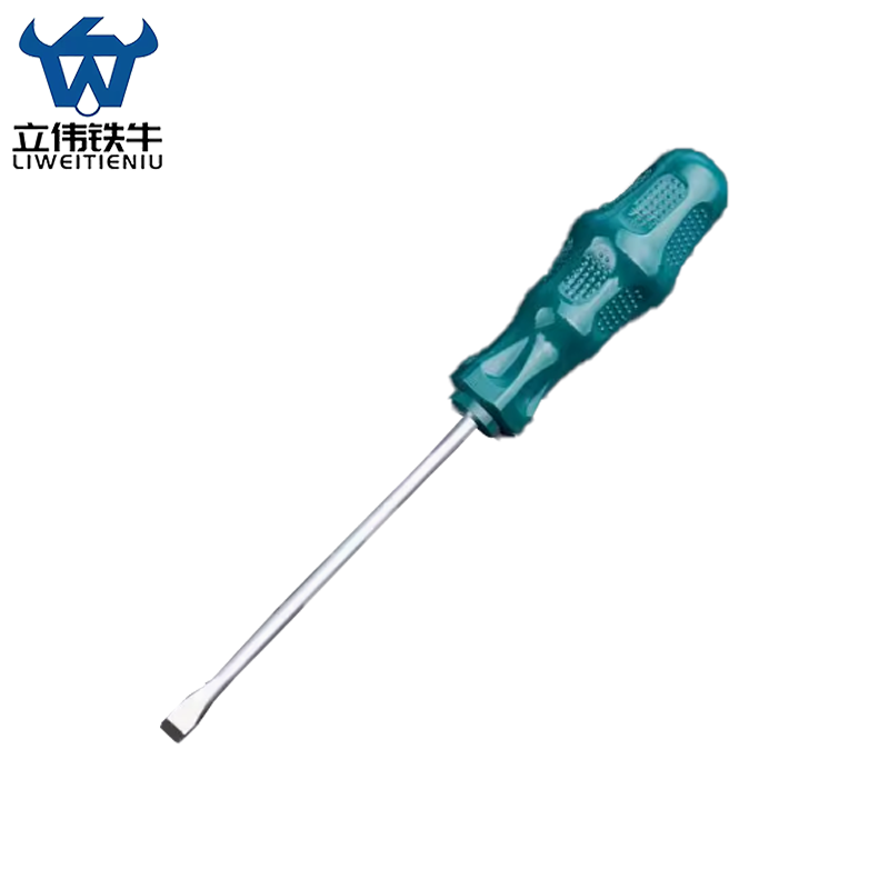 立伟铁牛绿胶炳螺丝刀3*75mm一字型/把高清大图