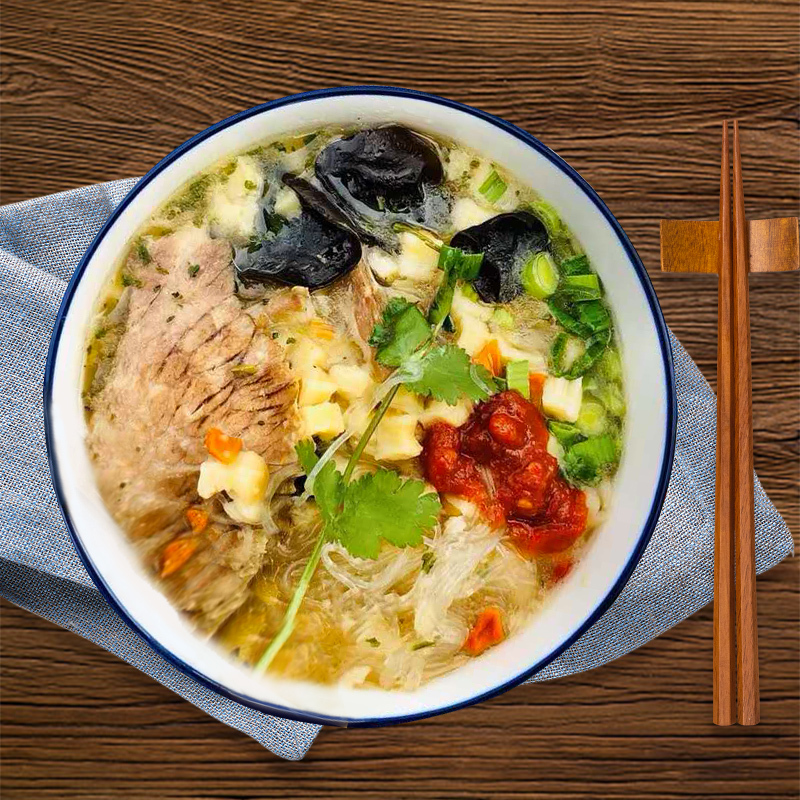 秦圣陕西羊肉泡馍速食食品242克*4袋装 方便速食半成品 西安特产美食小吃名吃真空袋装