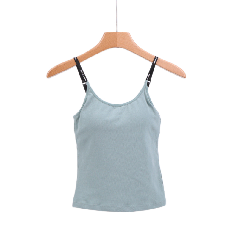 夏款美背吊带网红字母肩带无钢圈运动内衣女外穿女背心