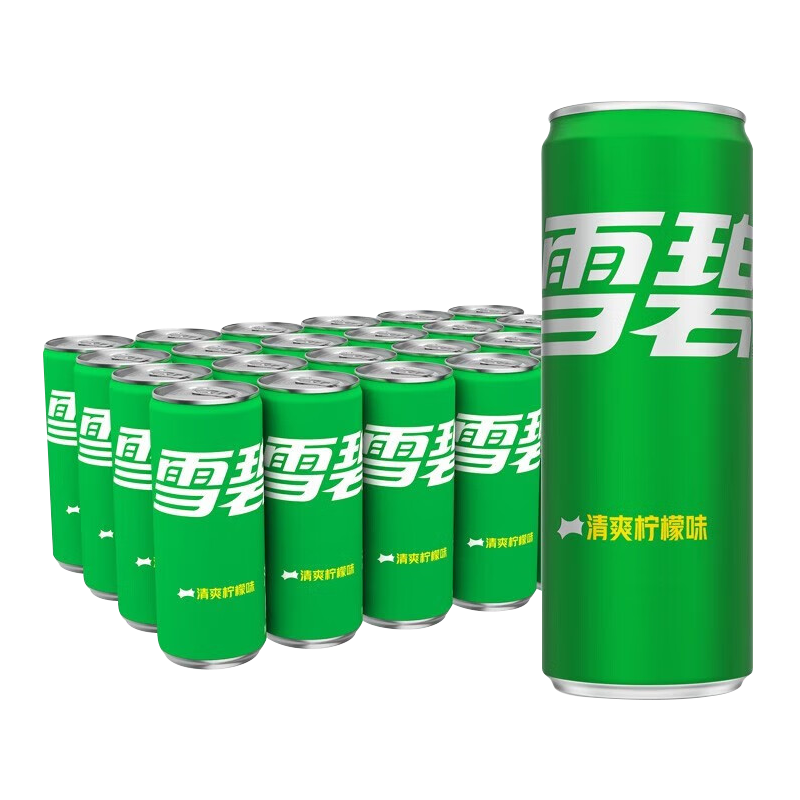可口可乐(Coca-Cola)330ml*24听 细长罐整箱 雪碧330ml*24听