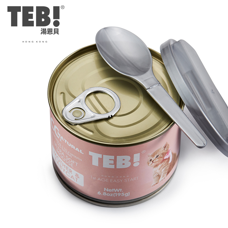 湯恩貝(TEB!)汤恩贝CC系列猫奶糕幼猫罐头母猫孕猫营养慕斯奶昔195g猫咪零食猫狗罐头猫零食*4罐高清大图