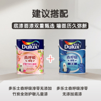 多乐士(Dulux)森呼吸淳零无添加竹炭全效护敏儿童漆乳胶漆内墙面漆 油漆涂料 A8207+931套装 15L 哑光白色