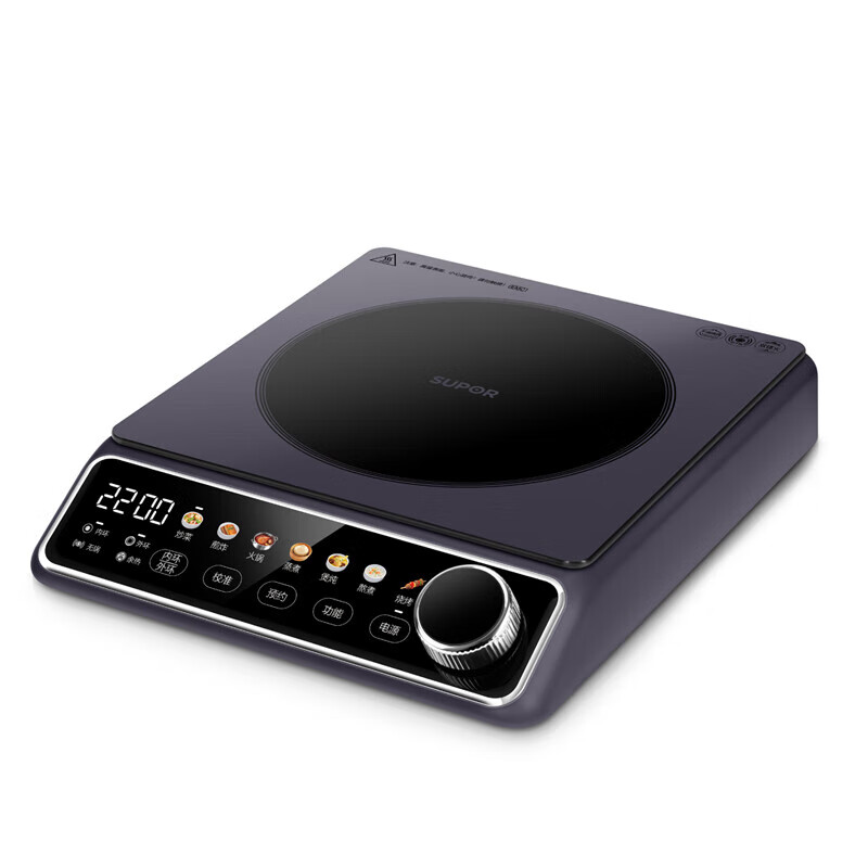 苏泊尔(SUPOR)低音低辐射双环独立控温2200W大功率防干烧显影大彩屏不挑锅具电陶炉C22-CS60高清大图