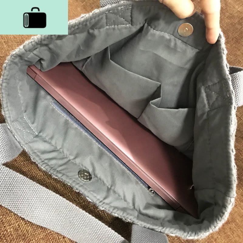 编织帆布包女单肩包ins韩版学生文艺布袋包百搭手提包粗纺购物袋NEW LAKE女士单肩包图片