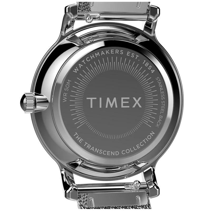 Timex 女款优雅银色阳光表盘腕表彩色水晶点缀时尚简约风尚