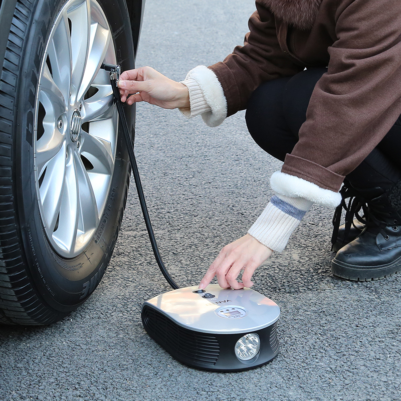 tu)车载充气泵 e26 多功能便携式小轿车用加气泵打气筒汽车轮胎打气泵