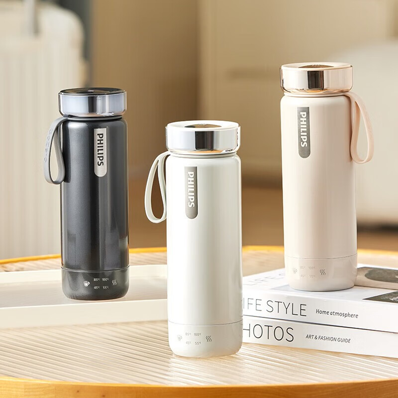飞利浦(PHILIPS)电水壶便携式烧水壶电热水杯家用旅行迷你小型电热水壶冲茶泡奶办公室烧水养生杯 男女生日礼物 AWP高清大图