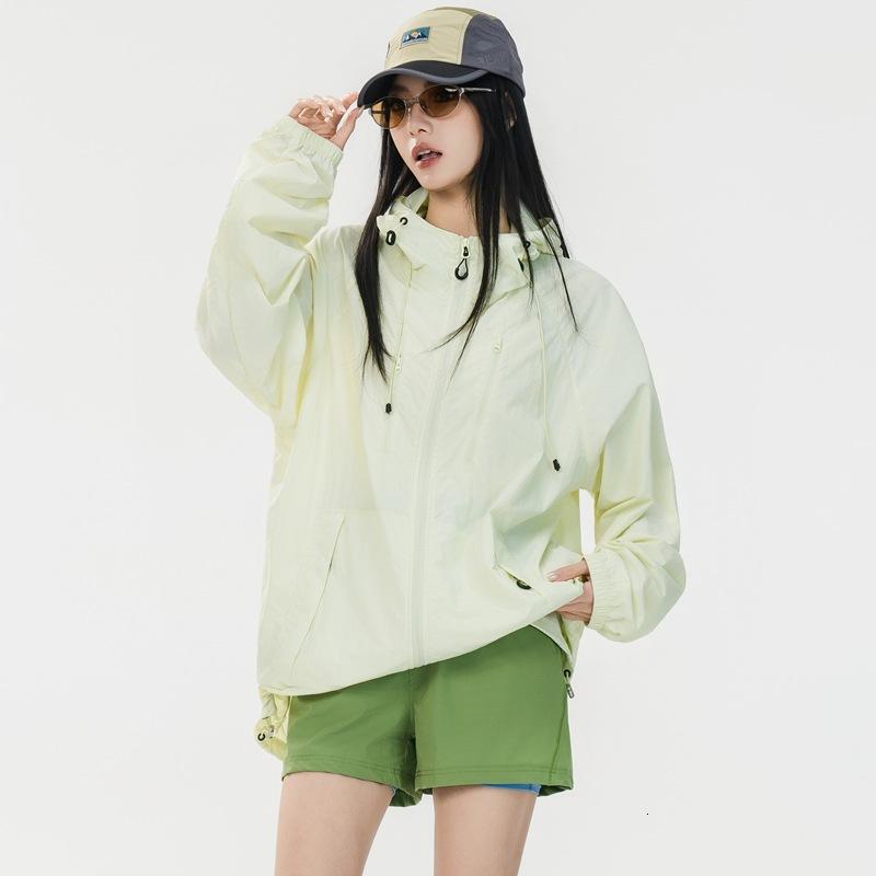 某焦同款防晒衣女山系防紫外线夏季宽松透气防晒服男UPF100+外套 雪芹黄 2XL