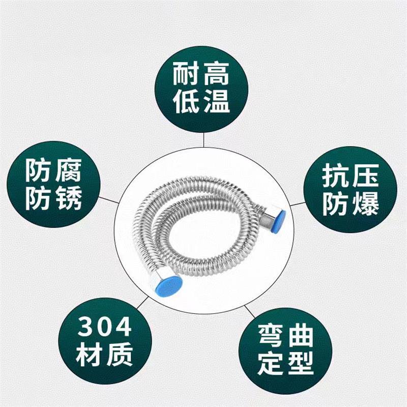 沃奈斯 Oh nice 不锈钢波纹管高压防爆金属软管 DN40[1.5寸]*1.2米长 个高清大图