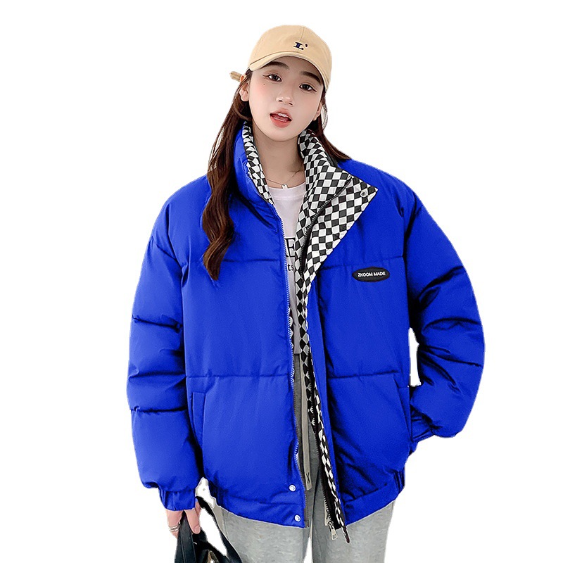 冬装新款韩版大码加厚面包服棉服女羽绒棉服学生立领短款外套高清大图