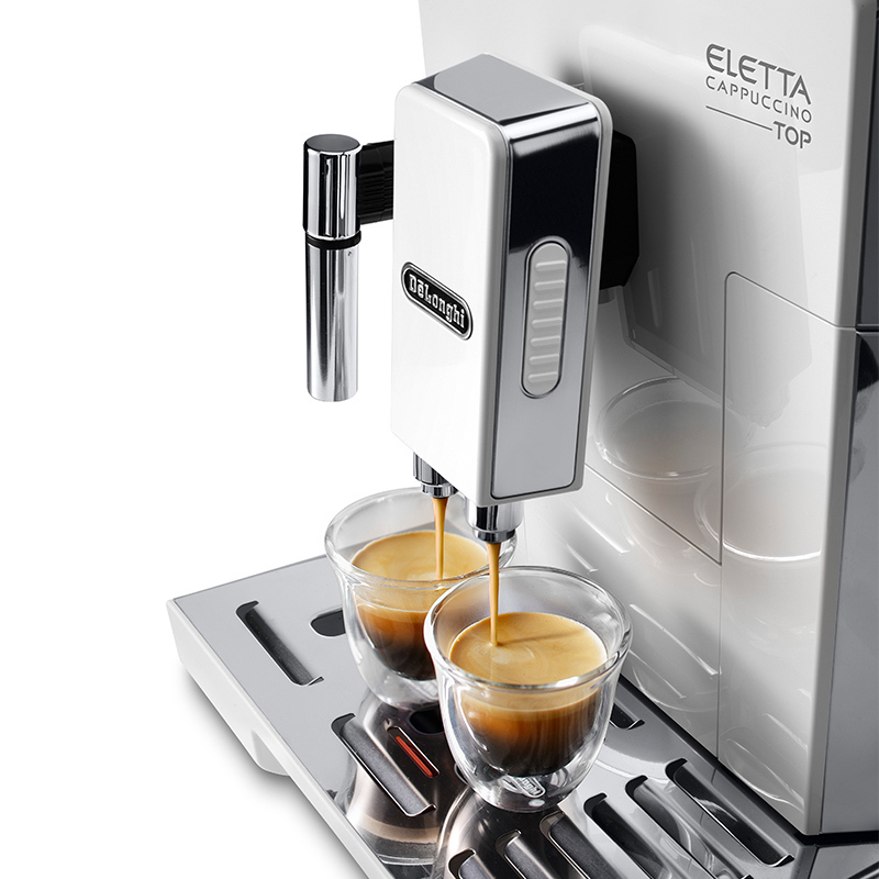 德龙（Delonghi）ECAM45.760.W全自动咖啡机 欧洲原装进口 家用商用办公室双锅炉自动打奶泡现磨意式浓缩