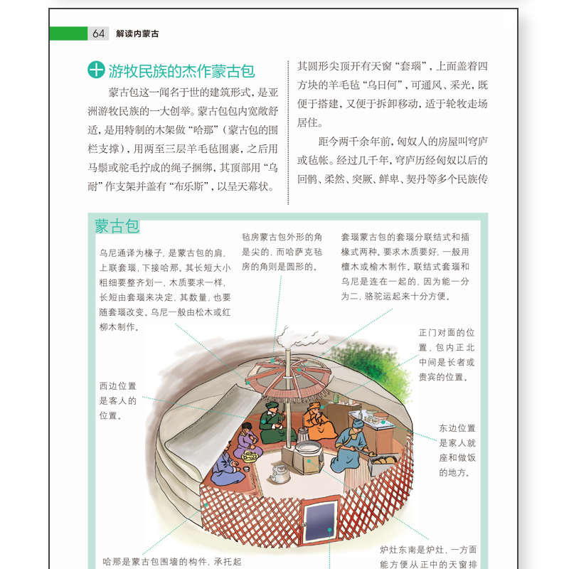 [正版]发现者旅行指南 第二版 内蒙古大草原旅游攻略 文化历史景点路线摄影手绘内蒙古地图 自驾游路线 呼伦贝尔 呼和浩特高清大图