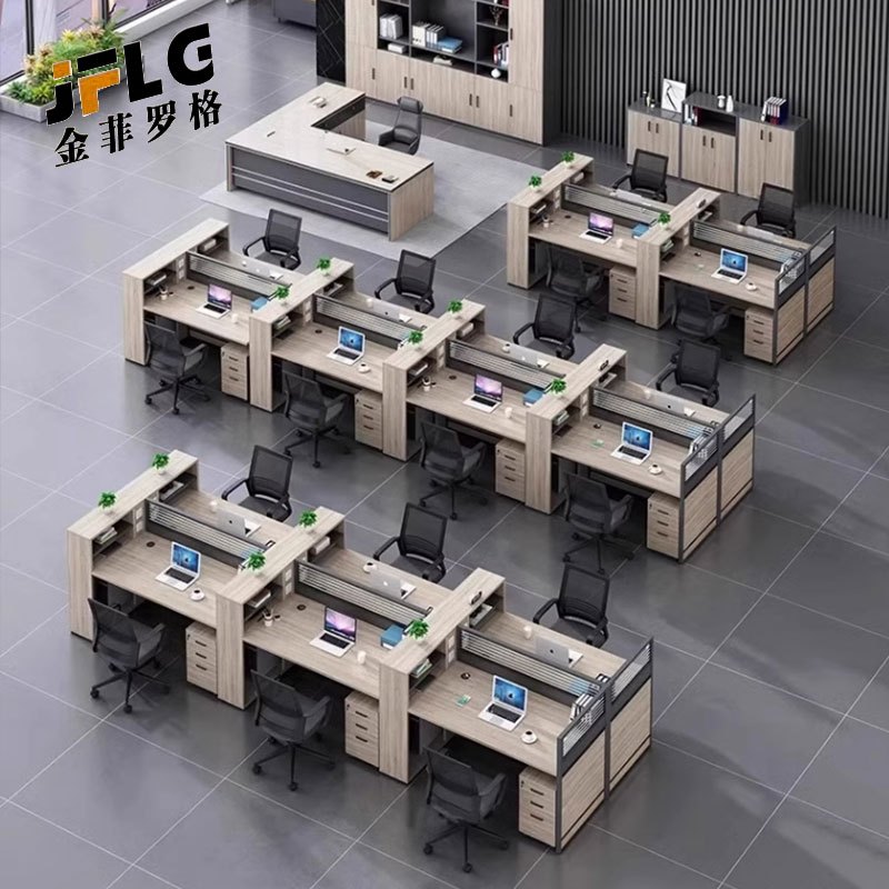苏宁 金菲罗格 办公家具 板式职员办公屏风卡位办公桌高清大图