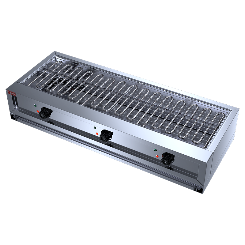 电烤炉商用电热黑金管烧烤炉不锈钢烤串机正新鸡排炉大号无碳盒170x40