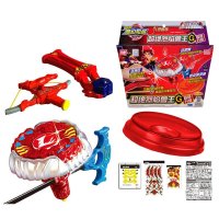 灵动创想超绝版魔幻陀螺玩具超绝烈焰兽王套装6411男孩玩具