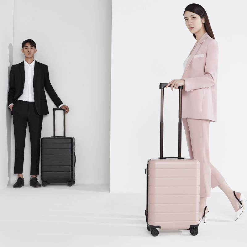 小米(MI) 90分框体旅行箱24英寸密码锁行李箱 大容量轻盈行李箱静音万向轮密码锁登机箱 黑色24英寸