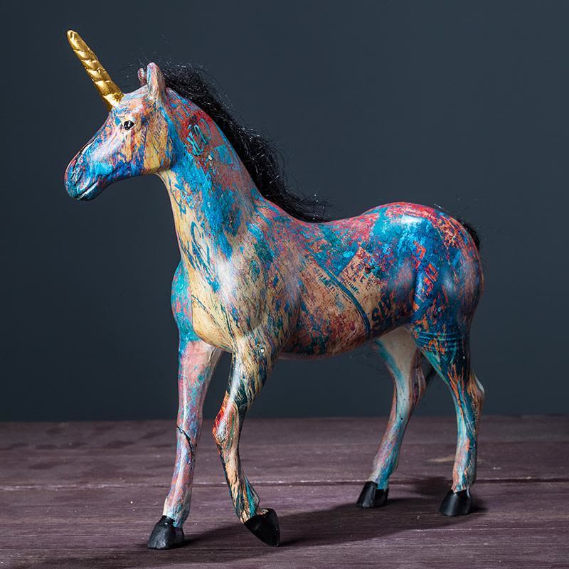 美帮汇欧美风格战马摆饰开业礼品时尚创意马摆件树脂工艺品送礼佳品礼品图片