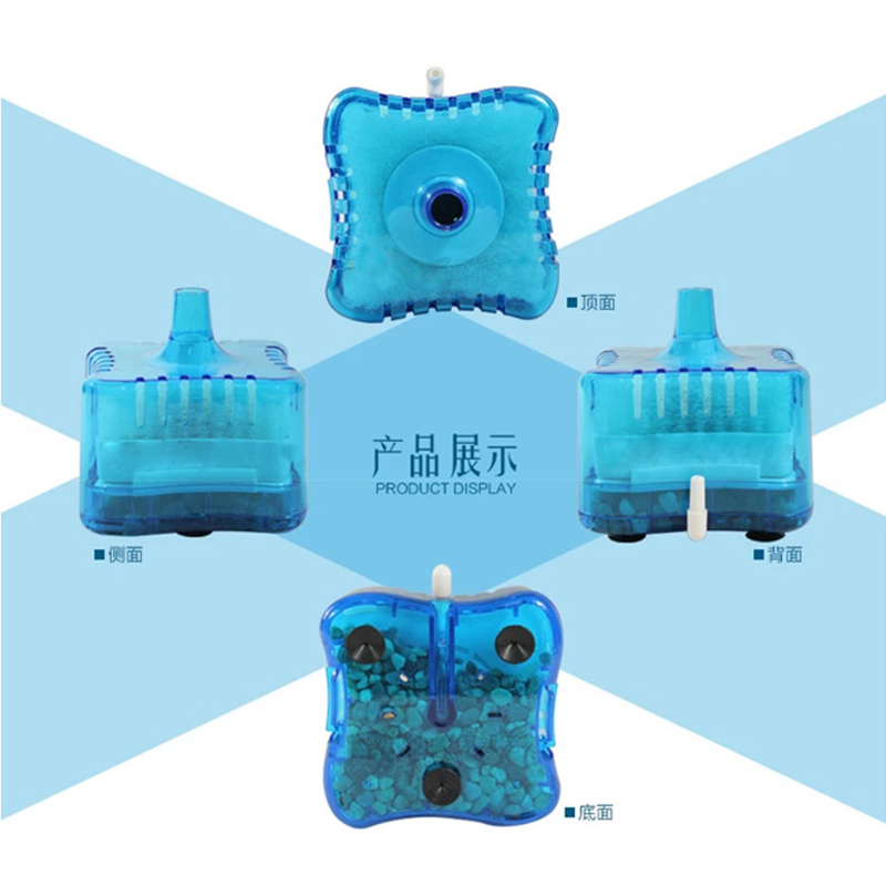 水妖精 小型缸过滤 增氧 气动增氧过滤器 反气举 自带滤材高清大图