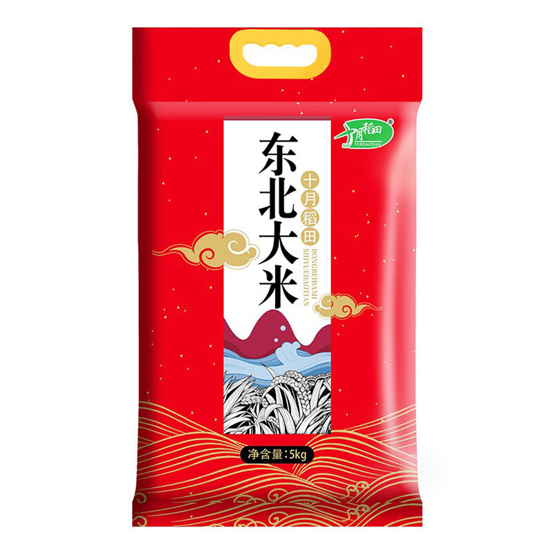 十月稻田 东北大米5kg/袋 软糯香米农家大米(单位:袋)
