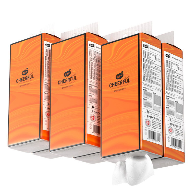 植护 悦色橙气垫纸巾无芯卷纸卫生纸家用手纸实惠装(升级版) 4提/箱13054110101 4提/箱!