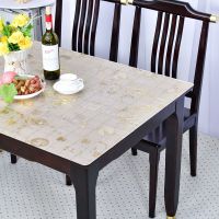 餐桌垫防水防油防烫透明软玻璃pvc茶几垫电视柜台塑料餐桌布|1.0琴棋书画 60*120cm