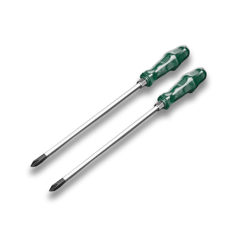 立伟铁牛绿胶炳螺丝刀8*300十字敲击型/把高清大图