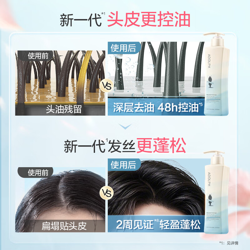 阿道夫(ADOLPH)精油香护理专研洗发水(净澈清爽)420ml高清大图