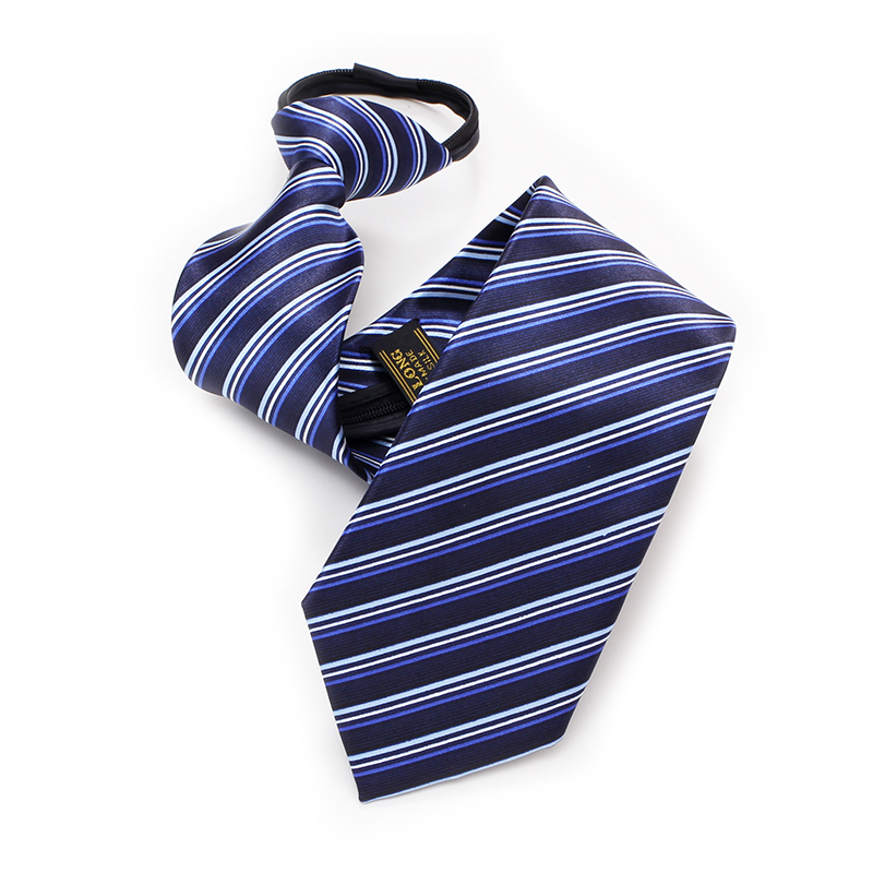 男士正装拉链领带男商务一拉得衬衫上班职业懒人易拉得拉链式领带 yh0