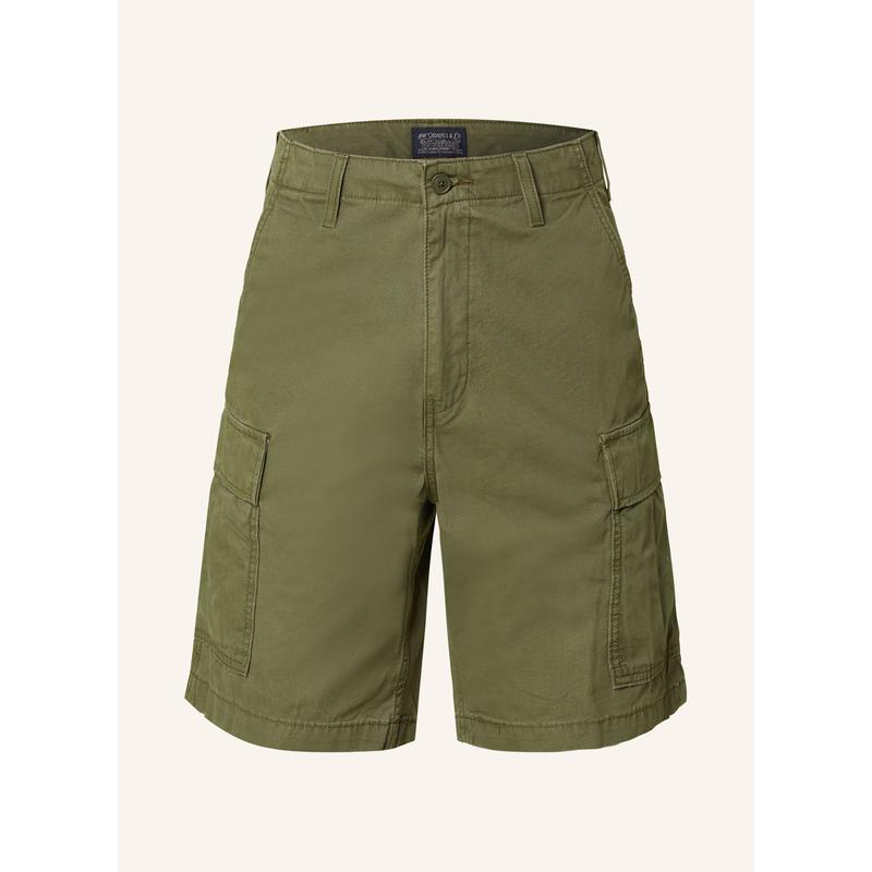 Levi's直筒工装侧兜男装休闲短裤按钮拉链侧口袋cargo风 KHAKI 33