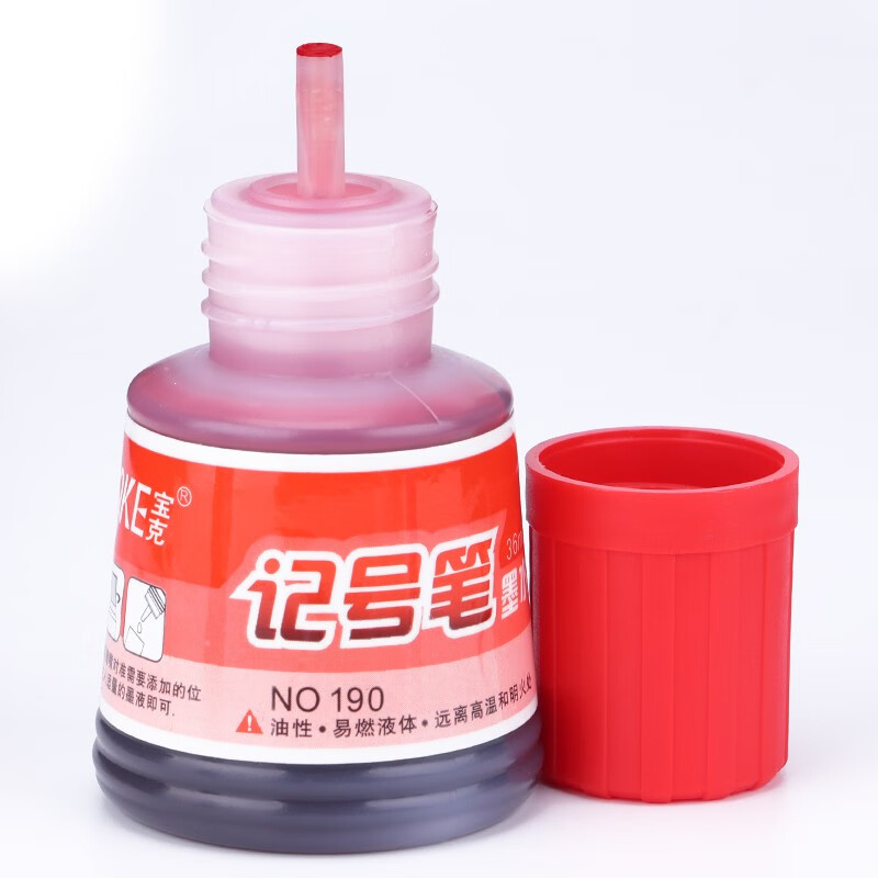 宝克 BAOKE 记号笔墨水 NO.190 36ml (红色)