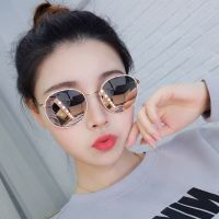 2019新款墨镜女圆脸潮防紫外线太阳镜女韩国明星同款网红粉色眼镜