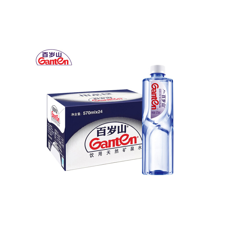 百岁山饮用天然矿泉水570ml*24瓶/箱
