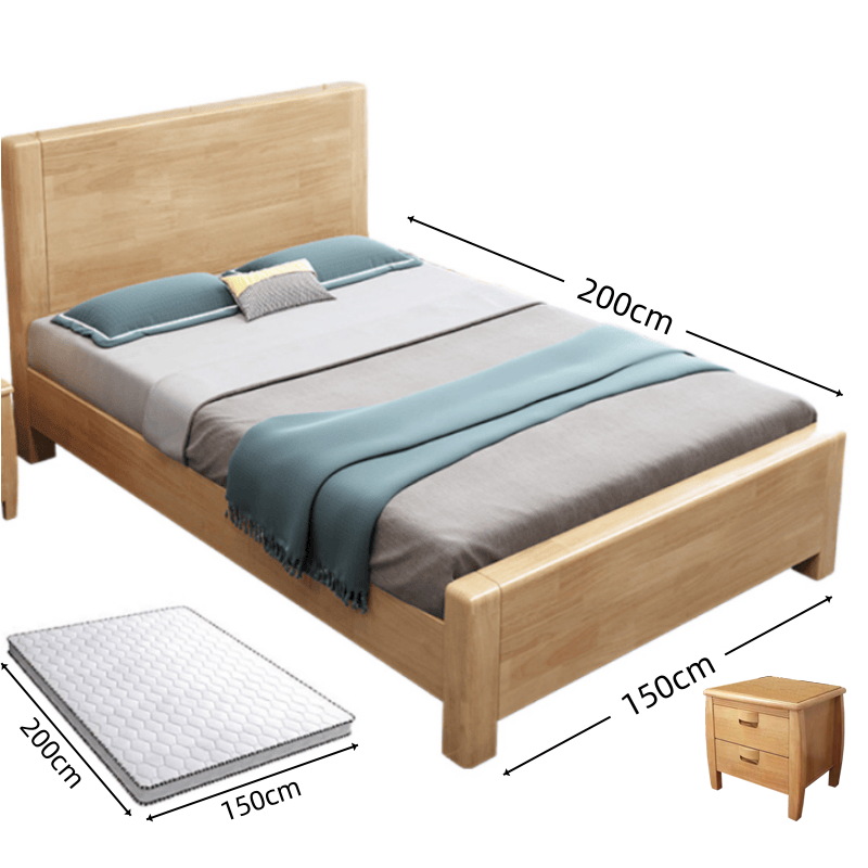 豫龙都 单人床床垫床头柜1.5m套
