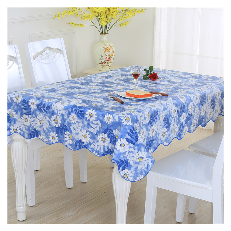 欧式田园免洗pvc防水防油防烫餐桌布塑料桌布茶几桌垫椭圆形桌布w0