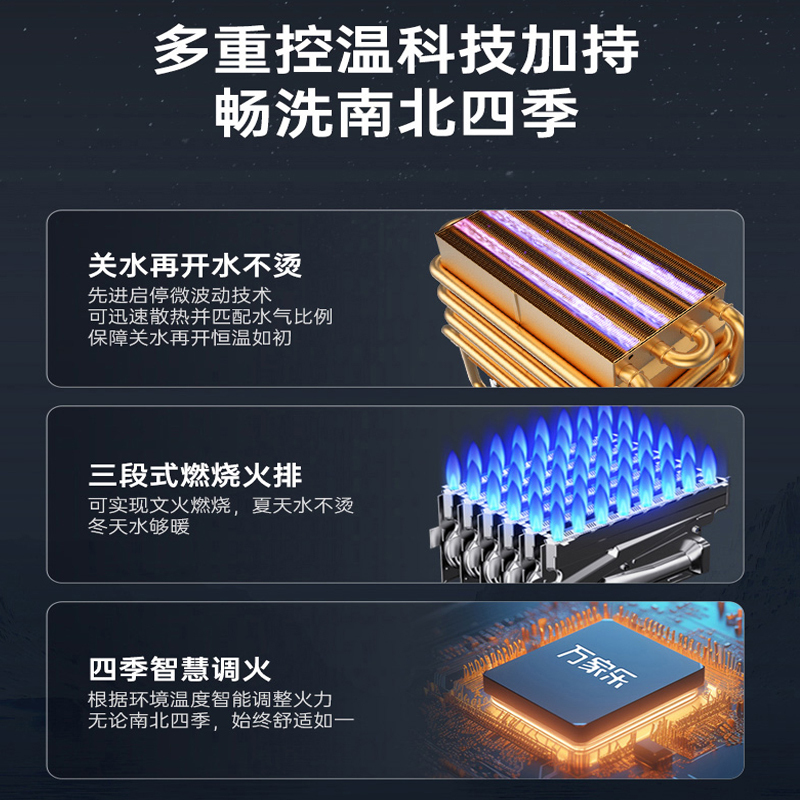 万家乐 安睡洗 燃气热水器16升水气双伺服恒温智控智慧热力舱降噪天然气增压零冷水JSQ30-16TL1S