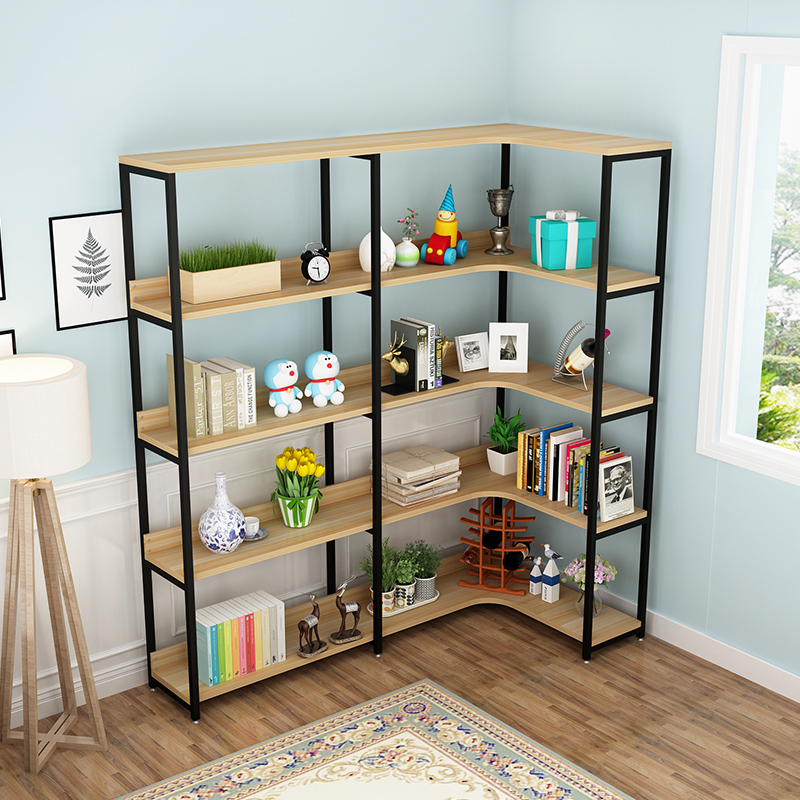 客厅转角置物架落地式闪电客墙角书架收纳架多层展示架组合式拐角储物
