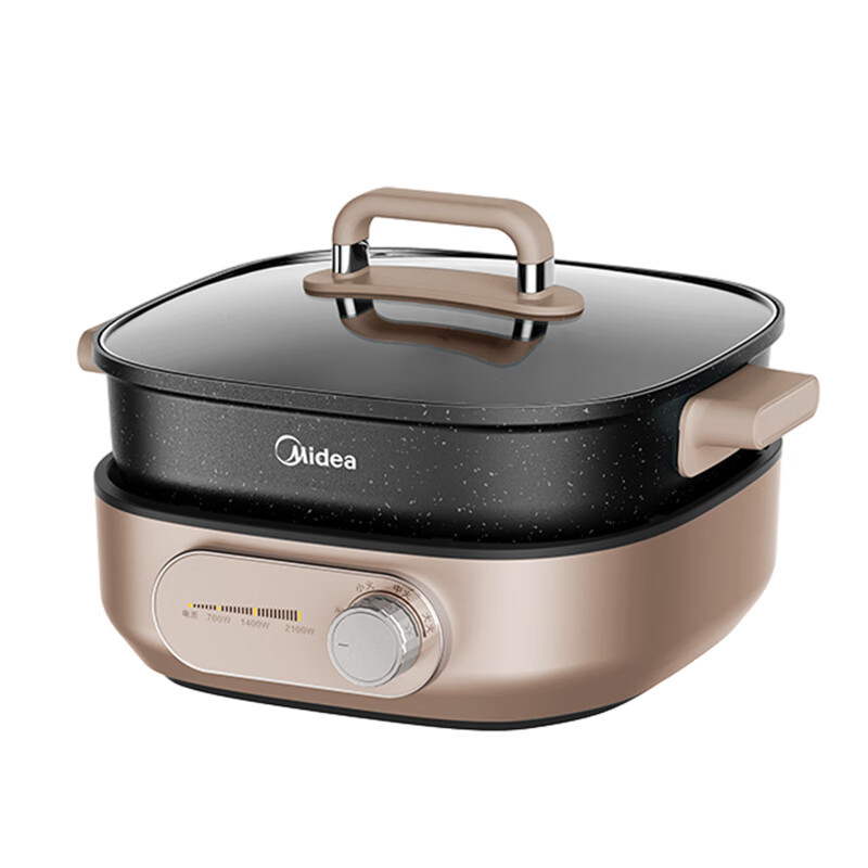 美的(Midea)电火锅6L大容量分体式家用多功能电热锅多用途锅炖煮涮多用锅 MC-HGS303004