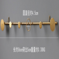 瑞翔推荐 墙面挂衣架 金色六钩(单位:个)